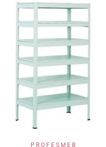 Regał metalowy magazynowy RMM 301 malowany 198x100x50cm 6 półek 100kg/p MALOW przemysłowy warsztatowy do magazynu na narzędzia