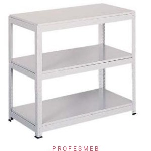 Regał metalowy magazynowy RMM 302 malowany 90x100x50cm 3 półek 100kg/p MALOW przemysłowy warsztatowy do magazynu na narzędzia