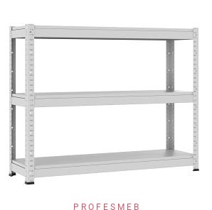 Regał metalowy magazynowy RMM 306 malowany 95x120x35cm 3 półek 100kg/p MALOW przemysłowy warsztatowy do magazynu na narzędzia