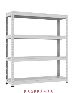 Regał metalowy magazynowy RMM 310 malowany 137x120x35cm 4 półek 100kg/p MALOW przemysłowy warsztatowy do magazynu na narzędzia