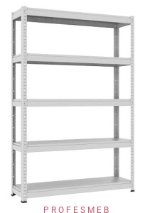 Regał metalowy magazynowy RMM 314 malowany 179x120x35cm 5 półek 100kg/p MALOW przemysłowy warsztatowy do magazynu na narzędzia