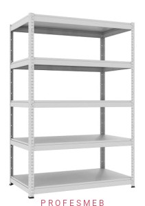 Regał metalowy magazynowy RMM 315 malowany 179x120x70cm 5 półek 100kg/p MALOW przemysłowy warsztatowy do magazynu na narzędzia