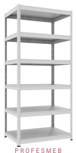 Regał metalowy magazynowy RMM 317 malowany 221x100x70cm 6 półek 100kg/p MALOW przemysłowy warsztatowy do magazynu na narzędzia