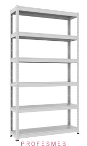 Regał metalowy magazynowy RMM 318 malowany 221x120x35cm 6 półek 100kg/p MALOW przemysłowy warsztatowy do magazynu na narzędzia 