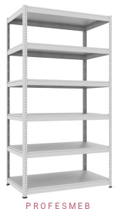 Regał metalowy magazynowy RMM 319 malowany 221x120x70cm 6 półek 100kg/p MALOW przemysłowy warsztatowy do magazynu na narzędzia