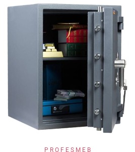 Sejf antywłamaniowy klasy 3 FORT M 80 EL VALBERG ognioodporny na 30 min do domu i biura