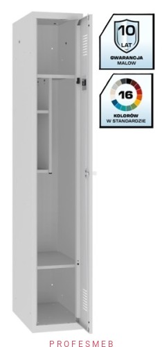 Szafka metalowa szkolna SMS 310 z dwiema półkami i boksem na ksiązki Malow Profesmeb.jpg