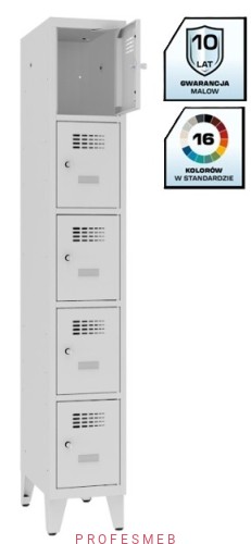 Szafka metalowa szkolna SMS 315 na nóżkach 5-skrytkowa Malow Profesmeb.jpg