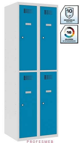 Szafa metalowa szkolna szatniowa dla 4 uczniów Profesmeb producent mebli metalowych i szaf i szafek ubraniowych bhp do szatni, szafki uczniowskie malow najtaniej w Profesmeb KOLOROWE SZAFKI SZKOLNE.jpg