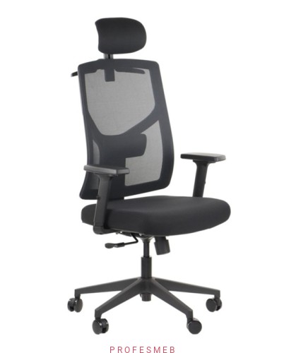 Fotel biurowy z regulowanym zagłówkiem – Axio do pracy biurowej i zdalnej