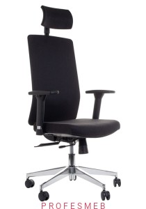 Fotel obrotowy ZN-807-C funkcja Anti-Shock z zagłówkiem i podłokietnikami oraz regulacją lędźwi