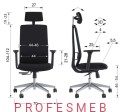 wymiary krzesła ergonomicznego do pracy w biurze lub w domu krzesło z regulacją podłokietników podparcia na lędźwie oraz z zagłówkiem i funkcją Anti-Shock w oparciu