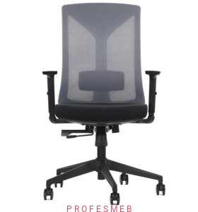 Krzesło obrotowy Hager z funkcją anti-shock wysuwanym siedziskiem regulowanymi podłokietnikami i podparciem lędźwiowym