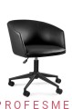 Czarne obrotowe krzeslo biurowe na kolkach – design for people, ergonomiczne, tanie