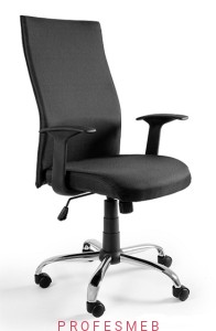 Fotel do biura BLACK ON BLACK Unique obrotowy tkanina nylonowa czarna 