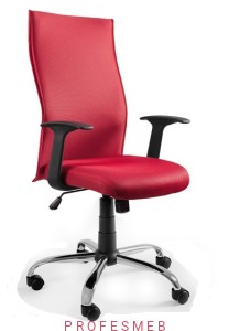 Fotel do biura BLACK ON BLACK Unique obrotowy tkanina PS czerwony
