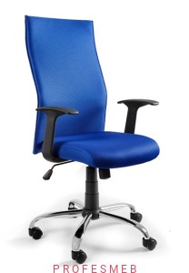 Fotel do biura BLACK ON BLACK Unique obrotowy tkanina PS niebieski