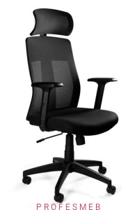 Fotel do pracy EXPLORE z regulacją podłokietników, zagłówka oraz mechanizmem synchro 