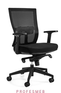 Fotel obrotowy LINK M Unique do pracy z mechanizmem MULTIBLOCK regulacja podłokietników oraz oparciem dla kręgów lędźwiowych tapicerowany