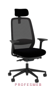 Nowy Styl Elovie – fotel biurowy z siatką, 4D, synchro, lędźwie, zagłówek