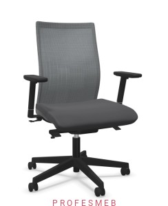 Fotel Intrata-O Mesh Nowy Styl do recepcji regulowane podłokietniki, wysuw siedziska tapicerowany