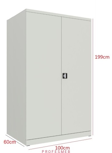 Szafa metalowa Profesmeb 199x100x60 cm warsztatowa, SBM 203 aktowa, socjalna, gospodarcza szafa metalowa sbm szara głęboka, narzędziowa, szafa do garażu, szafa na produkcję na narzędzia. SOLIDNA DUŻA SZAFA METALOWA