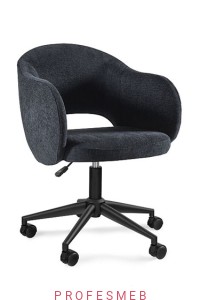 Fotel STILO konferencyjny na kółkach tapicerowany tkaniną LF podstawa lakierowana do 130kg 