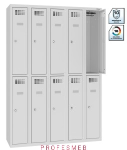 Szafa skrytkowa MSUS 2552 metalowa Malow szerokość komory 250mm ubraniowa 10 drzwiowa 180x125x40cm