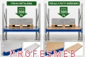 Regał LPX Met-Baj z półką metalową o nośności 300 kg dla belki 250 cm