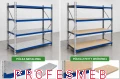 Porównanie półki z paneli metalowych i półki z płyty wiórowej w regałach LPX