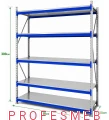 Wymiary regału LPX: 300 cm wysokości, 250 cm szerokości i 100 cm głębokości