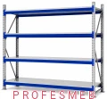 Regał magazynowy LPX 250x270x120 cm z 4 półkami z paneli metalowych