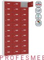Szafka metalowa śniadaniowa stojąca MSUS3310 szaro-czerwona.jpg