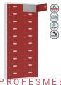 Szafka metalowa śniadaniowa stojąca MSUS4210 szaro-czerwona.jpg