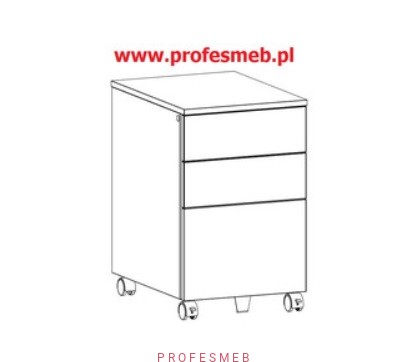 Kontenerek metalowy Szp 630, kontener pod biurko metalowy malow kup w Profesmeb