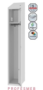 Metalowa szafka ubraniowa MSUM 310v z wyposażeniem elektrycznym i USB - 1 drzwiowa