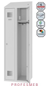 Metalowa szafka ubraniowa MSUM 320v z wyposażeniem elektrycznym i USB - 2 drzwiowa 