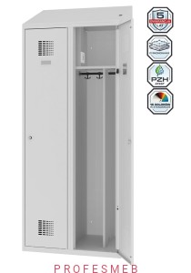 Metalowa szafka ubraniowa MSUM 420v z wyposażeniem elektrycznym i USB - 2 drzwiowa 