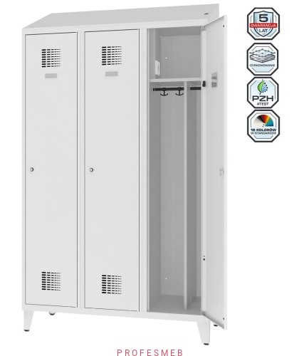 Metalowa szafka ubraniowa MSUM 431v na nóżkach z wyposażeniem elektrycznym Malow Profesmeb.jpg