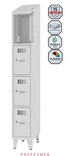 Metalowa szafka 4-skrytkowa MSUS 314v na nóżkach z wyposażeniem elektrycznym Malow Profesmeb.jpg