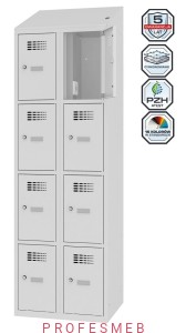 Metalowa szafka 8-skrytkowa MSUS 324v z wyposażeniem elektrycznym i USB