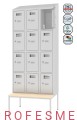 Metalowa szafka 12-skrytkowa MSUS 334v z wyposażeniem elektrycznym oraz podstawą stałą z siedziskeim drewaninym Malow Profesmeb.jpg
