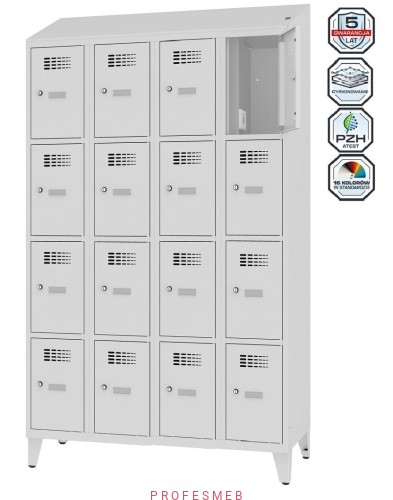 Metalowa szafka 16-skrytkowa MSUS 344 na nóżkach z wyposażeniem elektrycznym Malow Profsmeb.jpg