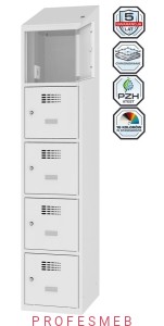 Metalowa szafka 5-skrytkowa MSUS 415v z wyposażeniem elektrycznym i USB