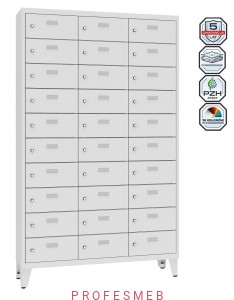 Metalowa szafka śniadaniowa 30 skrytkowa MSUS 4310 st na nóżkachgł. 300 mm   