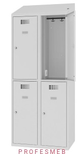 Metalowa szafka 4-skrytkowa MSUS 422v z wyposażeniem elektrycznym i USB