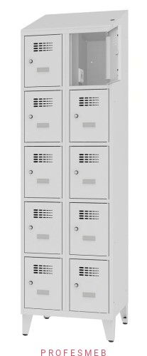 Metalowa szafka 10-skrytkowa MSUS 325v na nóżkach z wyposażeniem elektrycznym i USB.jpg