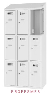 Metalowa szafka 9-skrytkowa MSUS 333v z wyposażeniem elektrycznym i USB