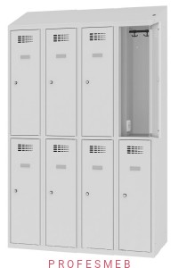 Metalowa szafka 8-skrytkowa MSUS 342v z wyposażeniem elektrycznym i USB 