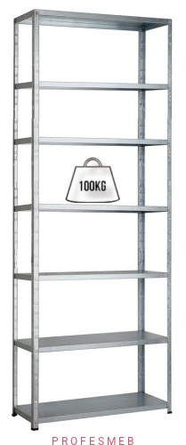 Regał metalowy na dokumenty skrecany srubowo 7 polkowa mocna solidna PROFESMEB polecana 100kg udzwig.jpg